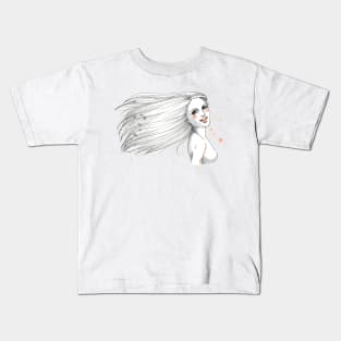 Smiling Beautiful Woman Kids T-Shirt